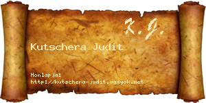 Kutschera Judit névjegykártya